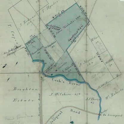 1831 Cadestral map 'Clareville'