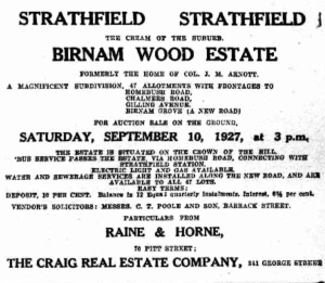 Birnam Wood Advertisement 1927